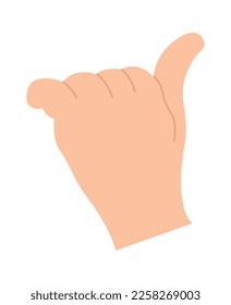Hand flat icon Make animals with fingers. Vector illustration