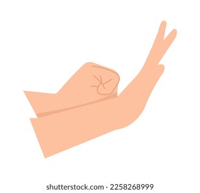 Icono de mano plana Haz el caracol con los dedos. Ilustración del vector