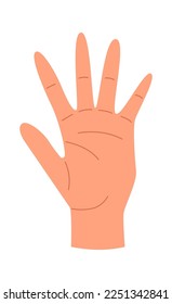 Icono plano de mano Mostrando dedos diferentes. Ilustración del vector