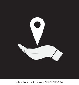 hand and flat icon vector design