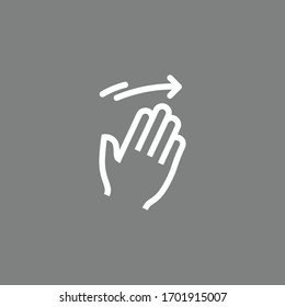 hand flat icon vector illustration 