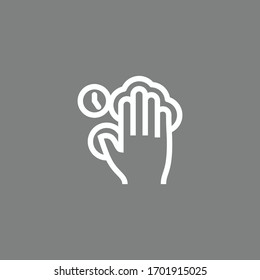 hand flat icon vector illustration 