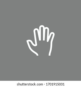 ilustración vectorial de icono plano mano 