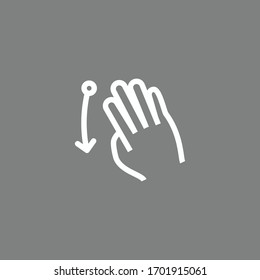 hand flat icon vector illustration 