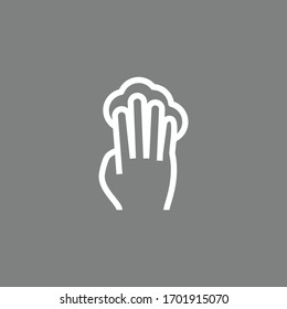 hand flat icon vector illustration 