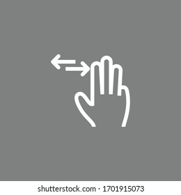 ilustración vectorial de icono plano mano 