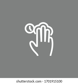 hand flat icon vector illustration 