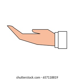 hand flat illustration