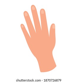 handflaches Symbol auf weißem Hintergrund, Vektorgrafik-Design