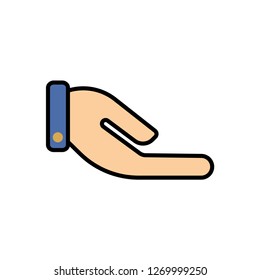 Hand flat vector icon sign symbol