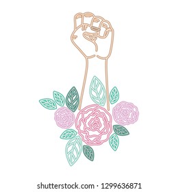 hand with flower avatar character