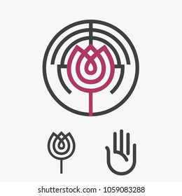 Hand And Flower Logo