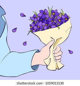 A hand with flowers