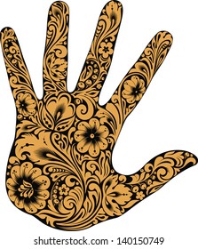 Hand in the flowers I