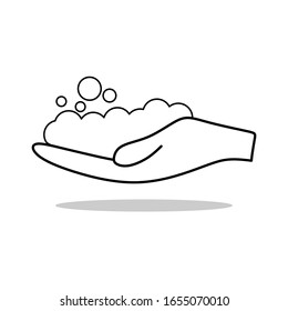 Hand and foam icons. good for web and mobile app