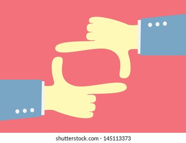 hand focus point vintage design