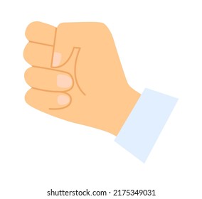 Hand folded into a fist. Vector illustration