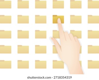 La mano con las carpetas.
