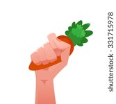 Hand & food vector illustration