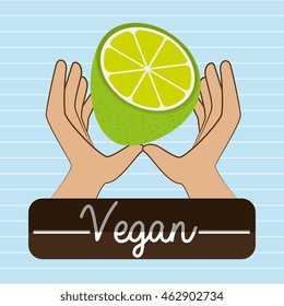 hand food vegan fruit vector illsutration graphic