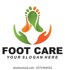 hand Foot Care logo design foot ankle care logo carrot Foot Care logo designs concept vector, Iconic Foot Logo designs template