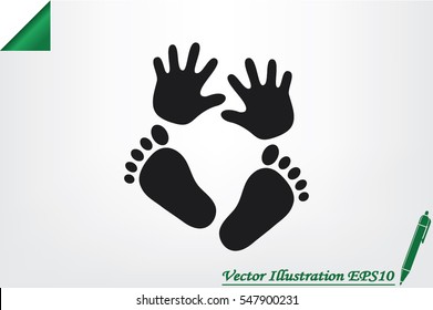 hand foot icon 