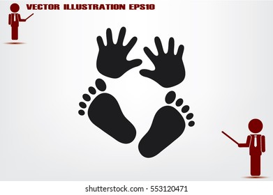 hand foot icon.