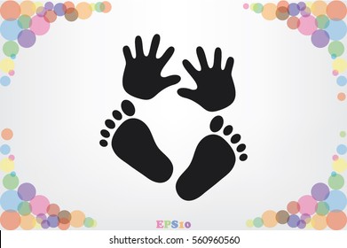 hand foot icon.