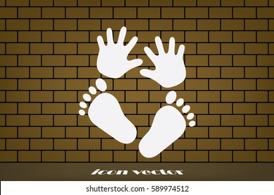 hand foot icon.