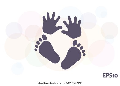 hand foot icon.