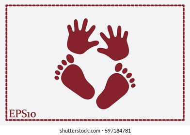 hand foot icon.