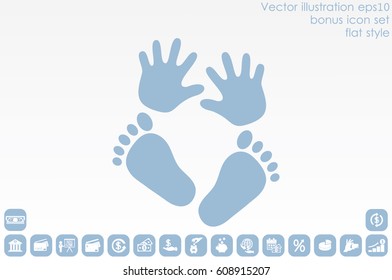 hand foot icon.