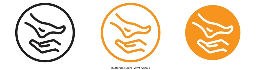 Hand-Fuß-Icon Set Menschliche Anatomie Illustrationen für Gesundheit und medizinische Projekte