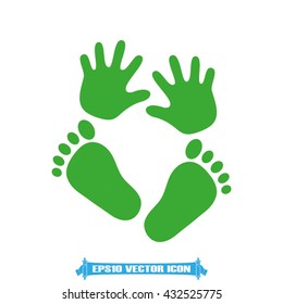 hand foot icon vector illustration eps10