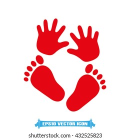 hand foot icon vector illustration eps10