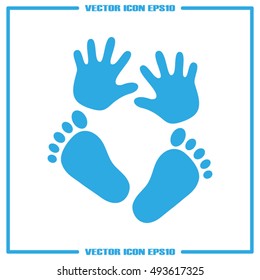 hand foot icon vector illustration eps10