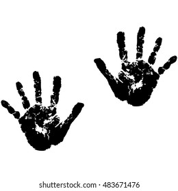 hand footprint isolated