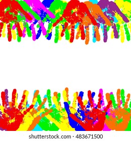 hand footprint isolated