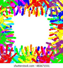 hand footprint isolated