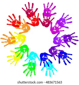 hand footprint isolated