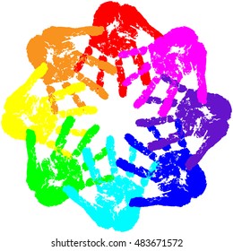 hand footprint isolated