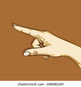  hand forefinger pointing concept design