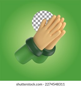 Hand verzeihen in 3D-Illustration von ramadhan islamic Thema
