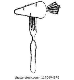 hand with fork cutlery