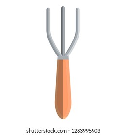 Hand fork icon. Cartoon of hand fork vector icon for web design isolated on white background
