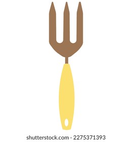 Hand fork icon. Vector flat illustration