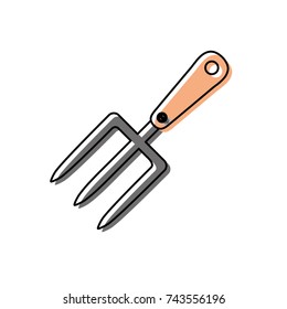 hand fork tool icon
