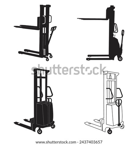 Hand forklift icon vector illustration symbol design