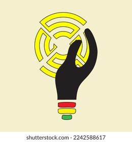 Hand form an elegant logo symbol