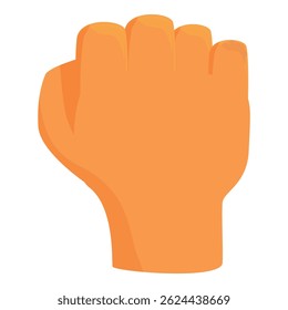 Hand forming a closed fist, conveying power, resilience, and unity